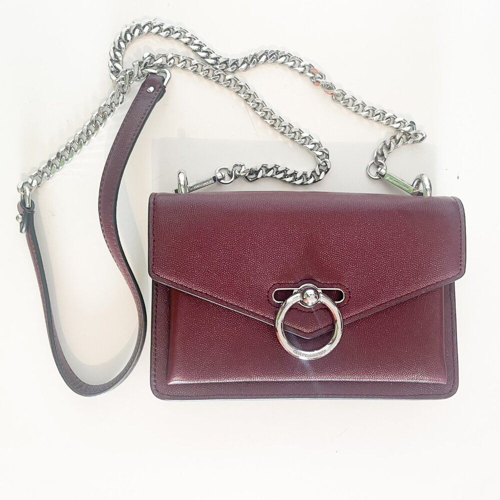 REBECCA MINKOFF Purse - Burgundy Wine - Chain hardware O-Ring Clasp